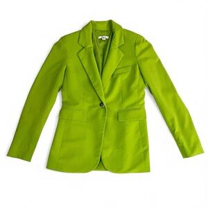 BAR III Women's Stretch Single-Button Long Sleeve Lime Green Blazer Size XS